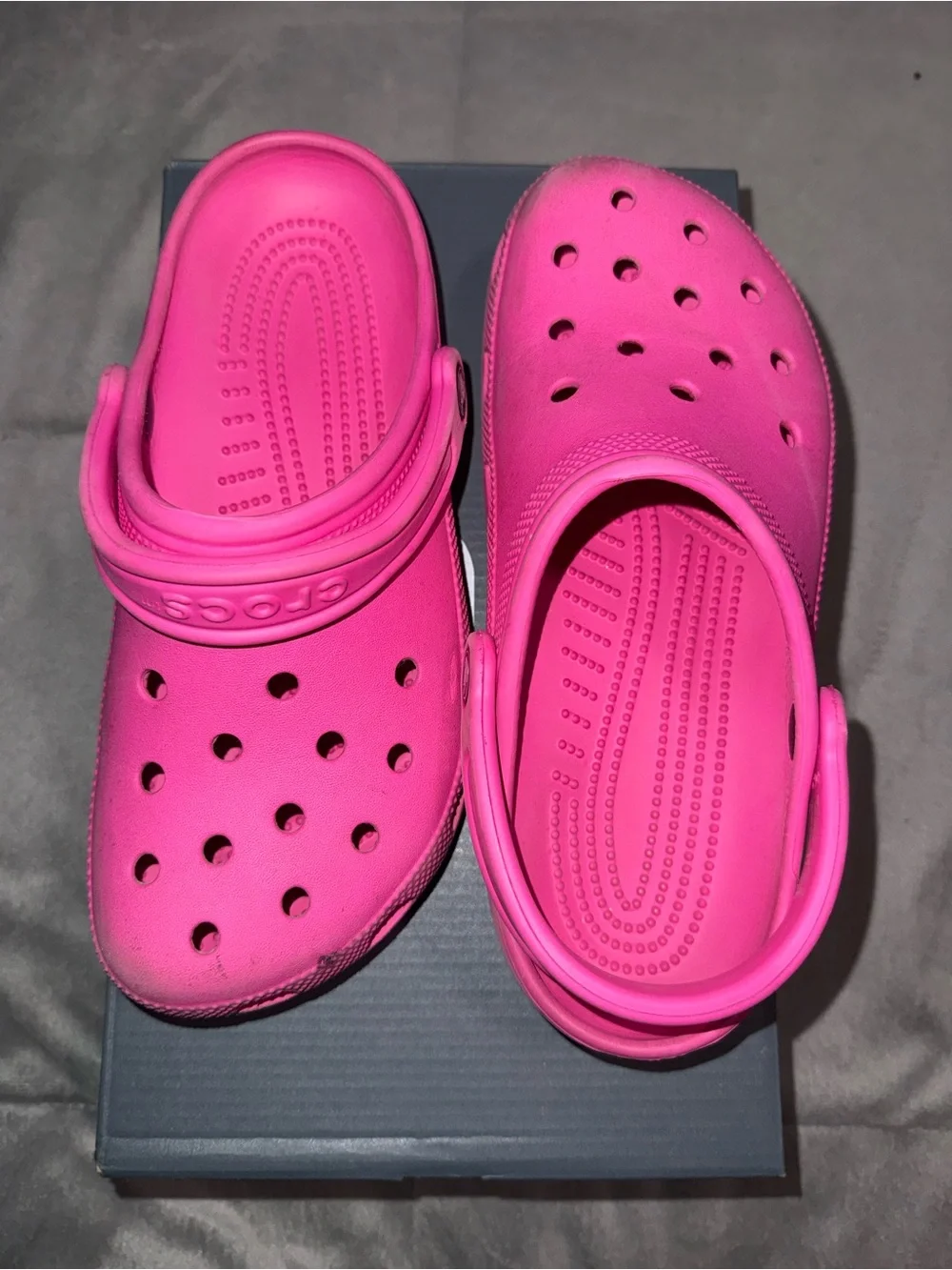 CROCS Kids Slip-On Clogs in Bright Pink